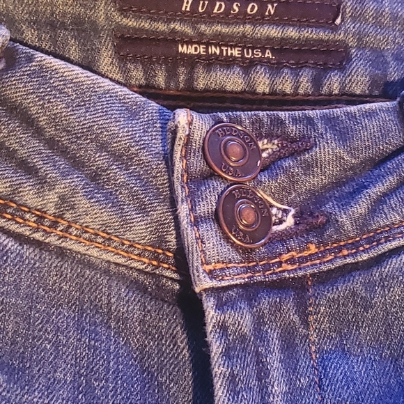 HUDSON Vintage Low Rise Boot Cut Jeans MED Wash Women's 26  NO FLAP BACK POCKETS - Picture 12 of 17